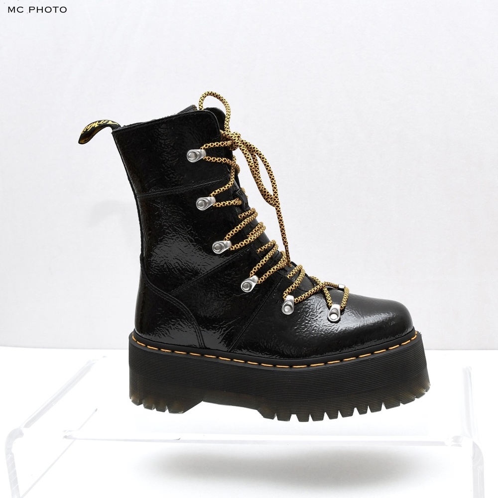 Dr. Marten's Ghilana Max Black Patent Leather Platform Boot Women's Size 8